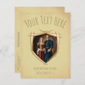 Rittermatte von Waffen Mittelalterliches Altes Vin Postkarte (Vorne/Hinten)