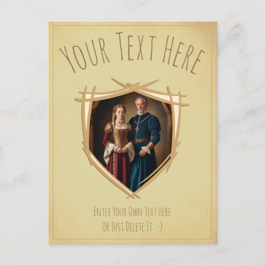 Rittermatte von Waffen Mittelalterliches Altes Vin Postkarte (Vorderseite)