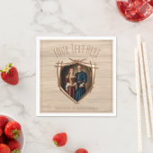 Rittermatte von Waffen Mittelalterliches Altes Vin Serviette (Beispiel)