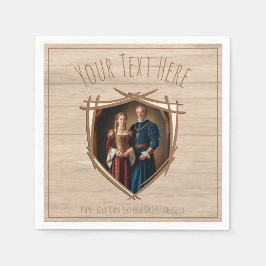 Rittermatte von Waffen Mittelalterliches Altes Vin Serviette (Vorderseite)