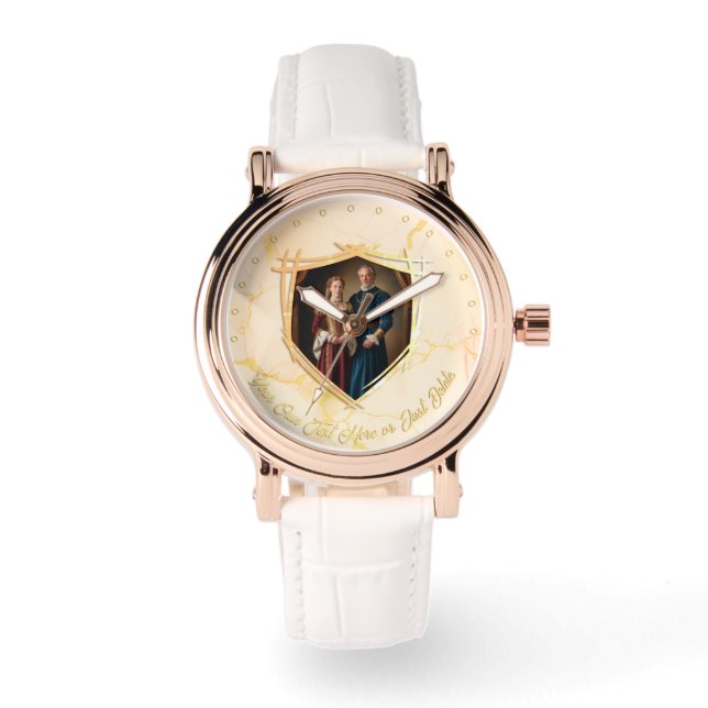 Rittermatte von Waffen Mittelalterliches altmodisc Armbanduhr (Vorderseite)