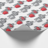 Rittermetallrotvektor Geschenkpapier (Ecke)