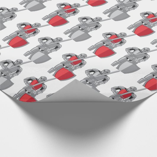 Rittermetallrotvektor Geschenkpapier (Ecke)