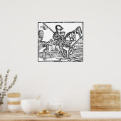 Rittermittelalterliche Gravur Poster (Küche)