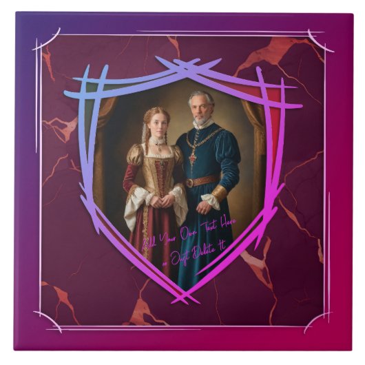 Rittermütze - mittelalterliches Geschenk Fliese (Vorderseite)