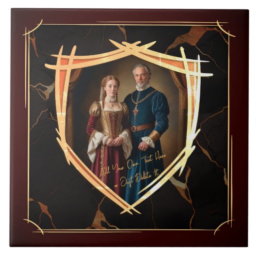 Rittermütze - mittelalterliches Geschenk Fliese (Vorderseite)
