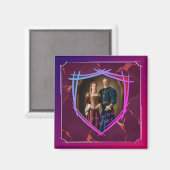 Rittermütze - mittelalterliches Geschenk Magnet (Vorderseite/Rückseite)