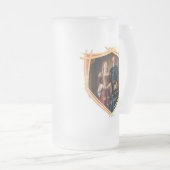 Rittermütze - mittelalterliches Geschenk Mattglas Bierglas (VorderseiteRechts)
