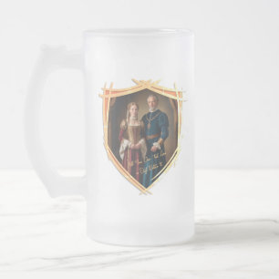 Rittermütze - mittelalterliches Geschenk Mattglas Bierglas