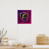 Rittermütze - mittelalterliches Geschenk Poster (Küche)