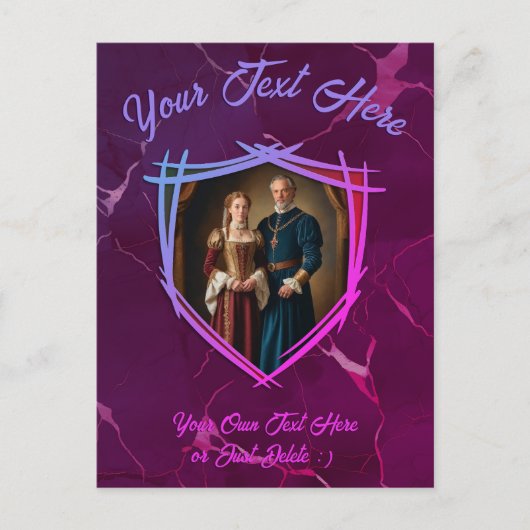 Rittermütze - mittelalterliches Geschenk Postkarte (Vorderseite)