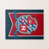 Ritterprinz Wappen personalisierter Adler Puzzle (Horizontal)