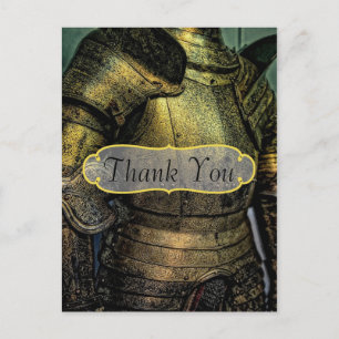 Ritterrüstung Dankeschön Postkarte
