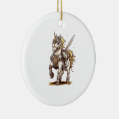 Ritterrüstung Einhorn (1) Keramik Ornament (Rechts)