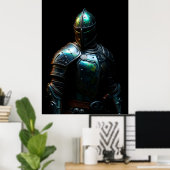 Ritterrüstung im Mittelalter, Abstrakte Farben Poster (Heimbüro)