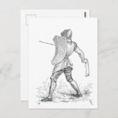 Ritterrüstung im Mittelalter Postkarte (Vorne/Hinten)