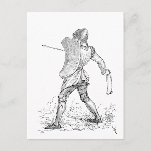 Ritterrüstung im Mittelalter Postkarte (Vorderseite)