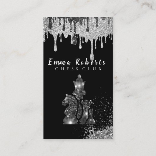 Ritterschach-Stück - Imitate Silberstreifen  Visitenkarte (Vorderseite)
