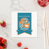 Ritterschild 10. Geburtstag mittelalterliche Party Serviette (Beispiel)