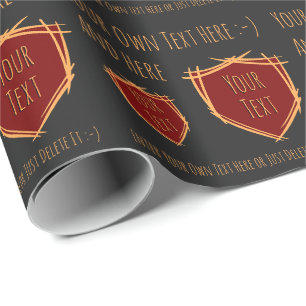 Ritterschild. Wappen. Abzeichen für die Sicherheit Geschenkpapier