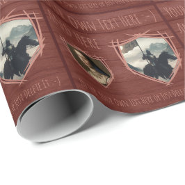 Ritterschild. Wappen. Abzeichen für die Sicherheit Geschenkpapier