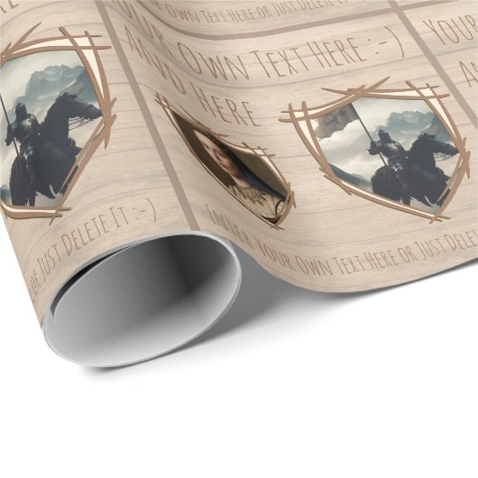 Ritterschild. Wappen. Abzeichen für die Sicherheit Geschenkpapier (Rolleneckpunkt)