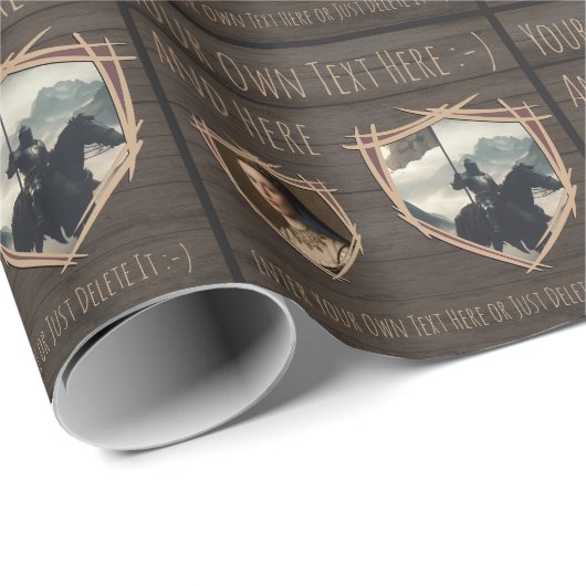 Ritterschild. Wappen. Abzeichen für die Sicherheit Geschenkpapier (Rolleneckpunkt)