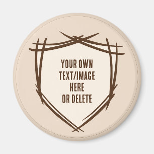 Ritterschild. Wappen. Abzeichen für die Sicherheit Magnet