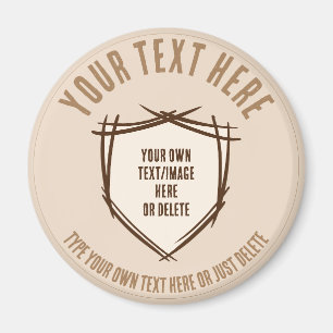 Ritterschild. Wappen. Abzeichen für die Sicherheit Magnet