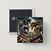 Ritterspiel - Schach trifft Fantasie Button (Vorne & Hinten)