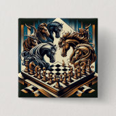 Ritterspiel - Schach trifft Fantasie Button (Vorderseite)