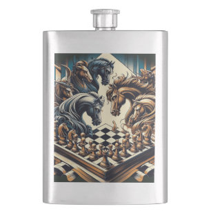 Ritterspiel - Schach trifft Fantasie Flachmann