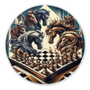 Ritterspiel - Schach trifft Fantasie Keramikknauf
