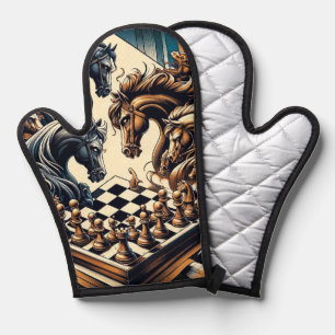 Ritterspiel - Schach trifft Fantasie Ofenhandschuh
