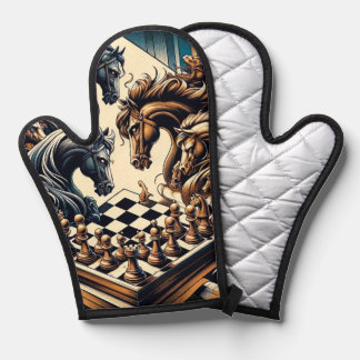 Ritterspiel - Schach trifft Fantasie Ofenhandschuh