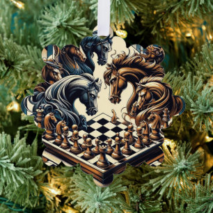 Ritterspiel - Schach trifft Fantasie Ornament Karte