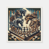 Ritterspiel - Schach trifft Fantasie Serviette (Vorderseite)