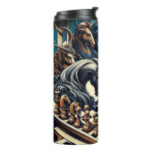 Ritterspiel - Schach trifft Fantasie Thermosbecher (Nach links gedreht)