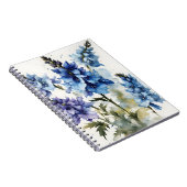 Rittersporn - Aquarellblumen Notizblock (Rechte Seite)