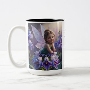 Rittersporn-Blumenfee Zweifarbige Tasse