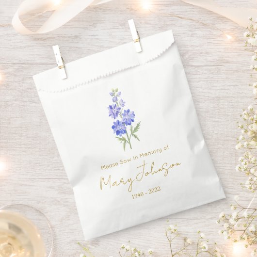 Rittersporn | Einfache Saatgutpackung Beerdigung Geschenktütchen (Ausgeschnitten)