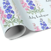Ritterspornblumen im Juli Geschenkpapier (Rolleneckpunkt)