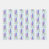 Ritterspornblumen im Juli Geschenkpapier Set (Vorderseite)