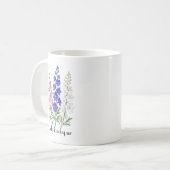 Ritterspornblumen im Juli Kaffeetasse (Vorderseite Links)
