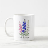 Ritterspornblumen im Juli Kaffeetasse (Links)