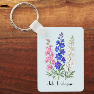 Ritterspornblumen im Juli Schlüsselanhänger