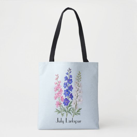 Ritterspornblumen im Juli Tasche (Vorderseite)