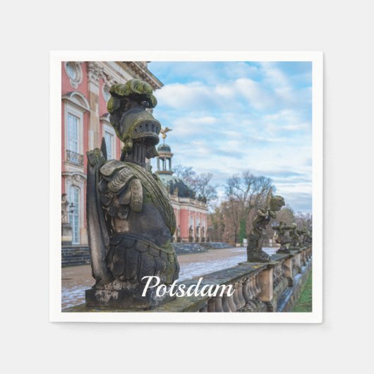 Ritterstatuen in Potsdam Serviette (Vorderseite)