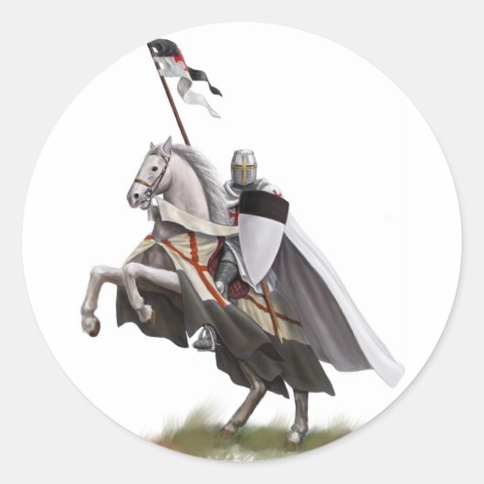 Rittertempel Runder Aufkleber (Vorderseite)