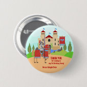 Ritterturnier im Mittelalter Geburtstagsparty Button (Vorne & Hinten)